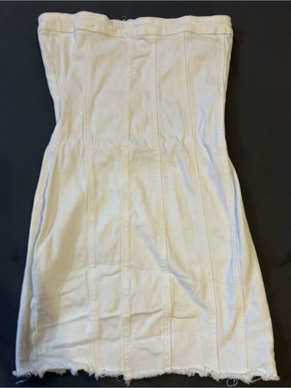 Amazon White Strapless Mini Dress